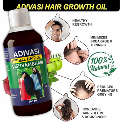 ADIVASI HERBAL HAIR OIL (VISHVAMBHARI)